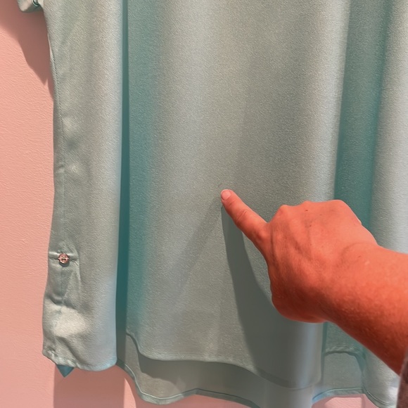 Calvin Klein Women’s Mint Green Blouse. Size M runs large. - Picture 7 of 8
